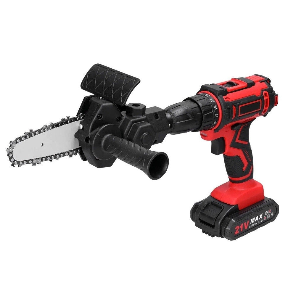 Trade Shop - Kit Conversione Modifica Da Trapano A Motosega Mini Elettrosega 4" Art. 07373 -