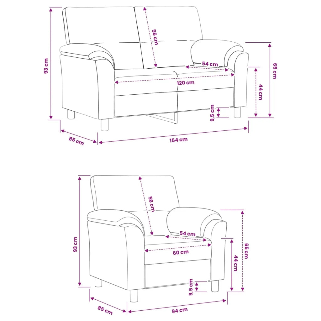 Set di divani 2 pcs Turchese Velluto 3430430