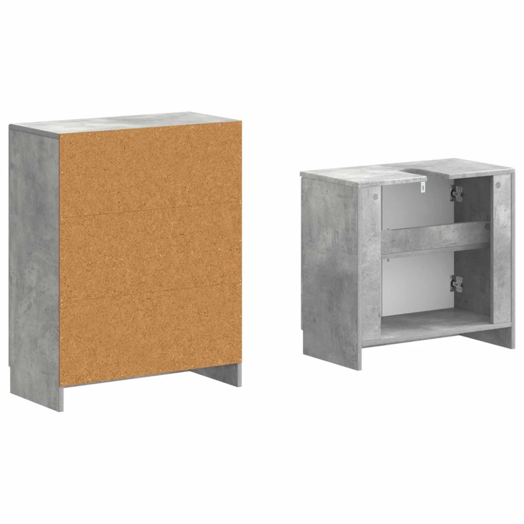 Set di Armadi da Bagno da 2 Pezzi UTRECHT Grigio Cemento 3417651
