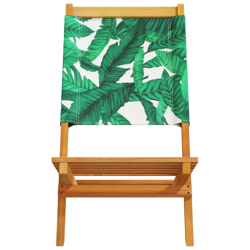 Sedie da Giardino Pieghevoli 8pz Verde Tessuto e Legno Massello 3214651