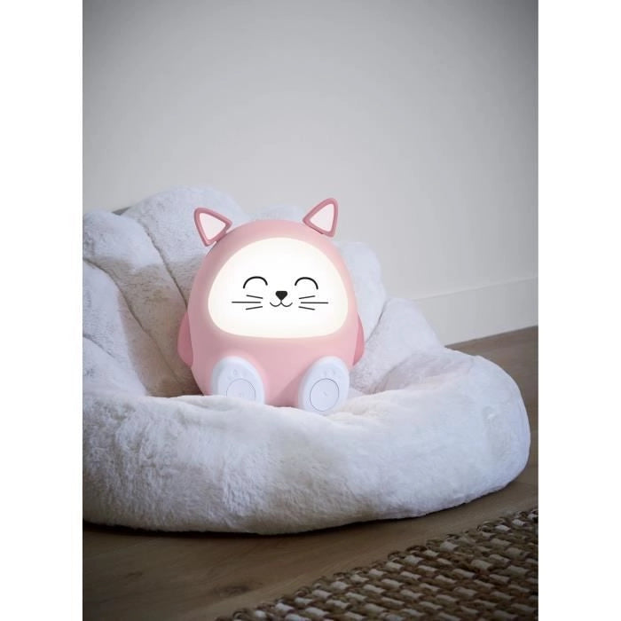 Altoparlante luminoso e luce notturna - BIGBEN - Cat - Bluetooth 5.0, 15 W, Luce notturna regolabile, Timer, Batteria USB-C