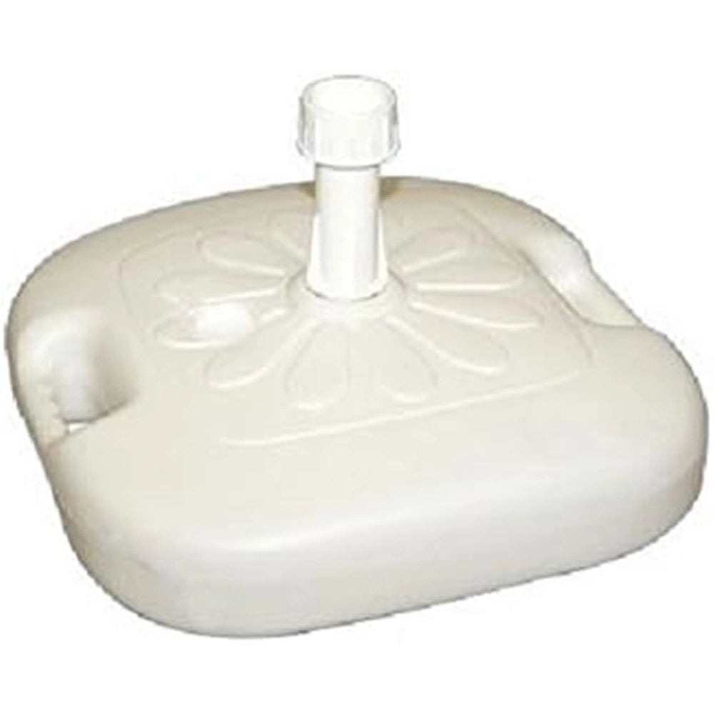 Trade Shop - Base Per Ombrellone Da Giardino Spiaggia Riempibile 14lt 44.5x44.5xh10cm Bianco 008654 -