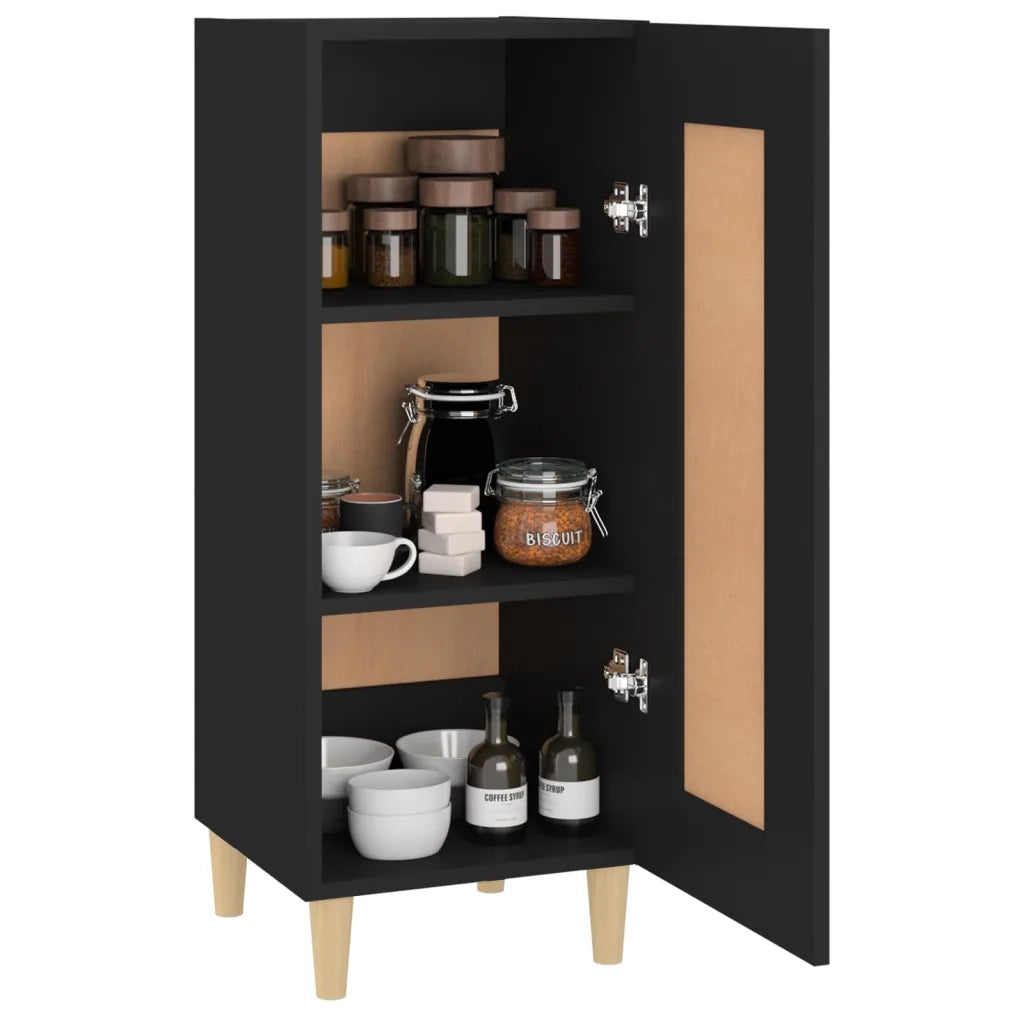 Credenza Nero 34,5x34x90 cm in Legno Multistrato cod mxl 8854