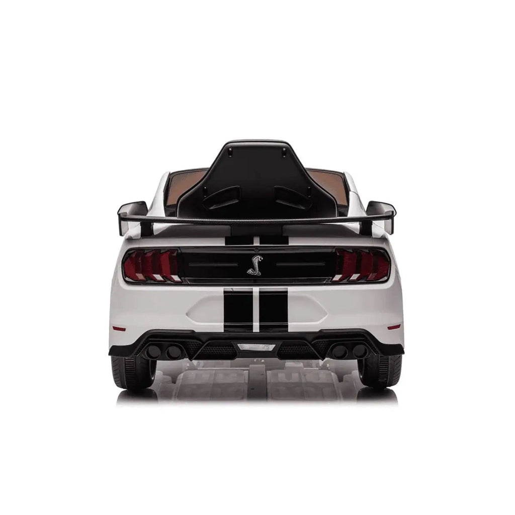 Macchina Elettrica per Bambini Licenza Ufficiale Ford Mustang Shelby Telecomandata 10,8V 3,1Ah Bianco