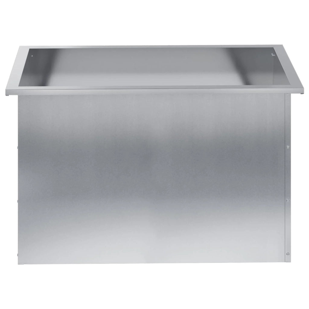 Fioriera da giardino con LED 2 pz Argento 50 x 80 x 48 cm 8008221