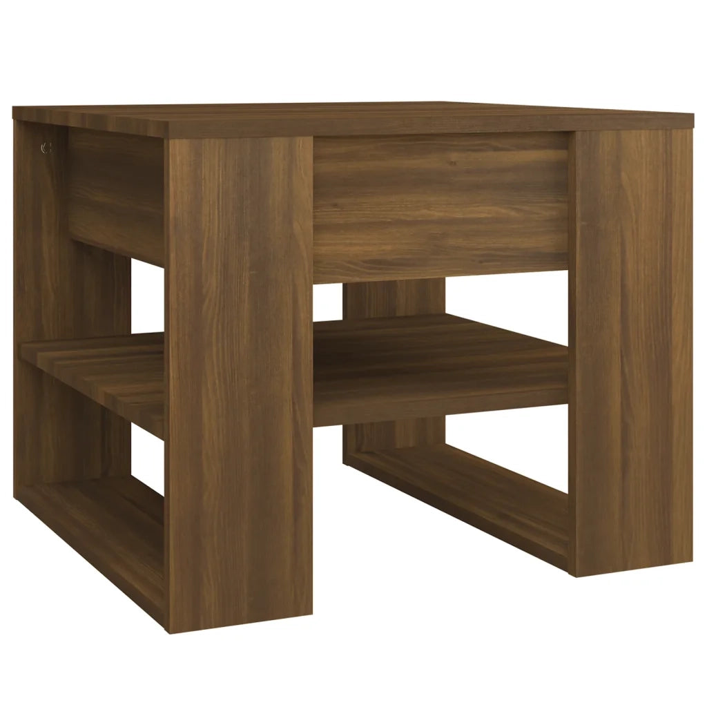 Tavolino Salotto Rovere Marrone 55,5x55x45 cm Legno Multistrato 816933