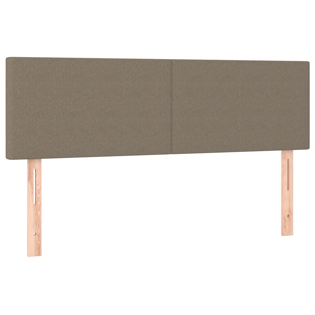 Pouf Letto con Materasso e LED Tortora 140x190 cm in Tessuto 3312226