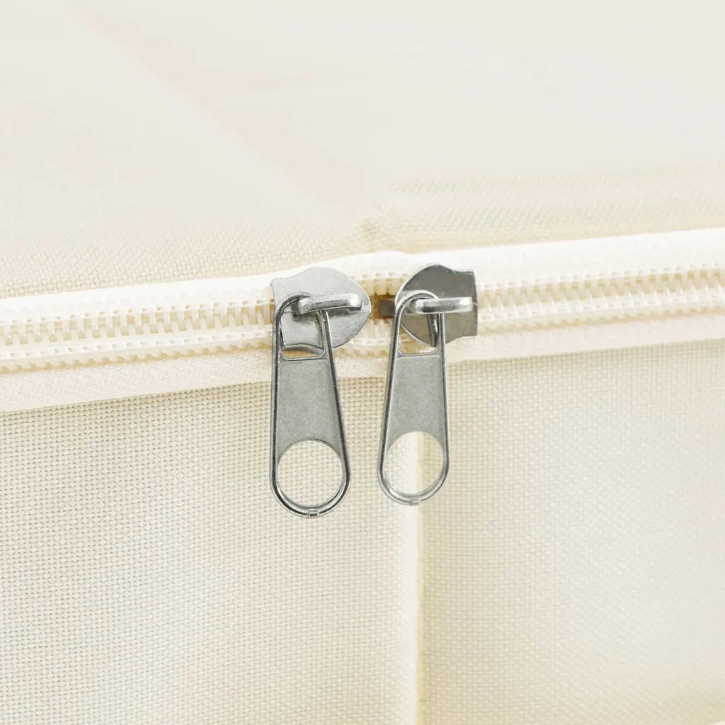 Scatole Portaoggetti 2 pz in Tessuto 43x34x23 cm Crema CFW3077971