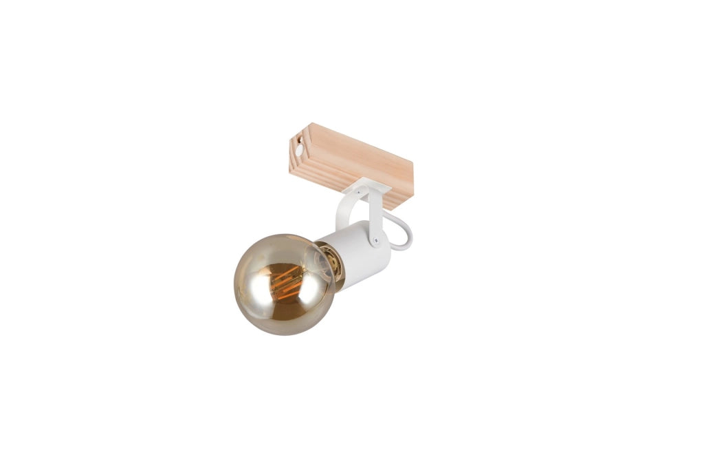 Faretto da soffitto LYNAR 1xE27 bianco legno RL