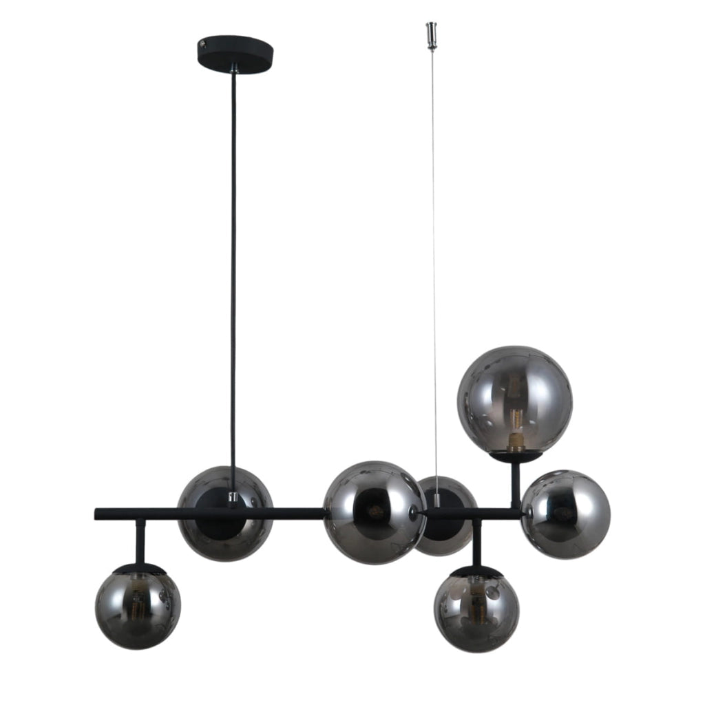 Lampadario Italux Frontera nero satinato 7xG9 PND-40423-7