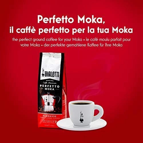 Bialetti 6942 Moka Induction Caffettiera 2 Tazze 90 ml Acciaio e Alluminio Induzione Compatibile colore Rosso