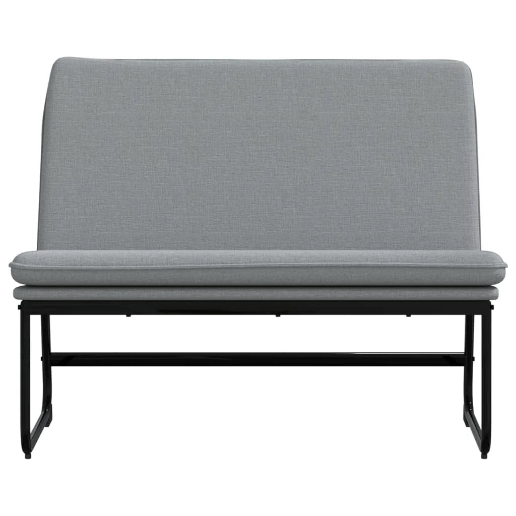 Panca 100 x 75 x 76 cm tessuto grigio chiaro 02_0010496