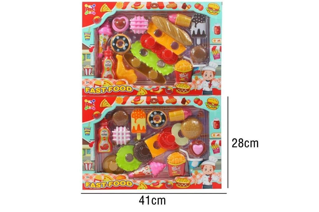 Set Fast Food Cucina Giocattoli per Bambini 2 Modelli a p giochi
