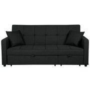 Divano Letto color Nero Funzione Sonno Imbottito stile Moderno contemporaneo soggiorno