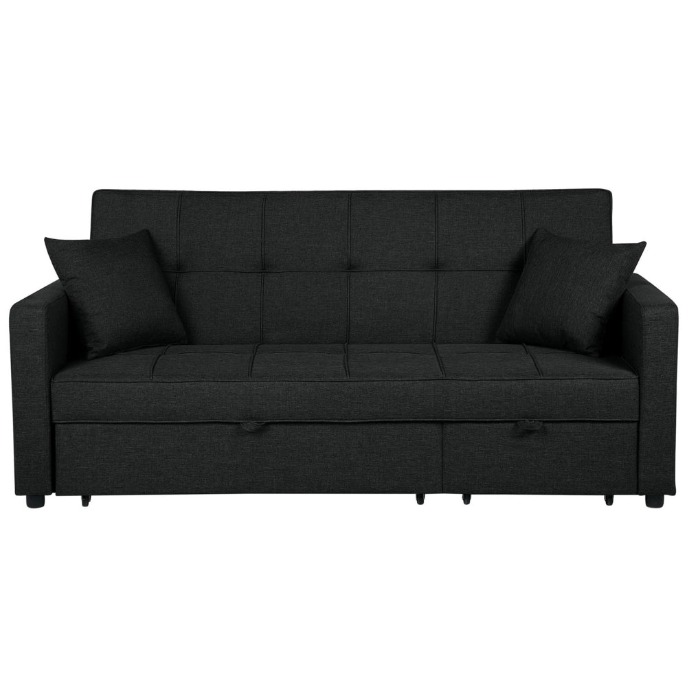 Divano Letto color Nero Funzione Sonno Imbottito stile Moderno contemporaneo soggiorno