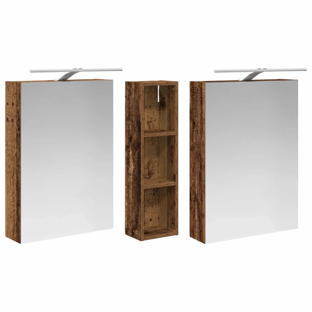 Set di Armadi da Bagno con lo scaffale 3 pcs 120 x 14,5 x 70 cm