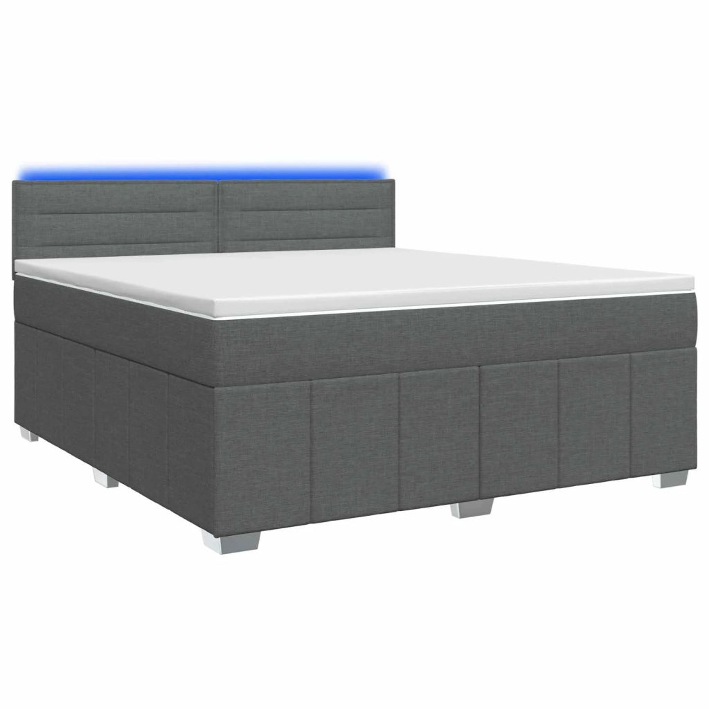 Letto box spring con materasso Marrone Scuro 140 x 200 cm 3452687