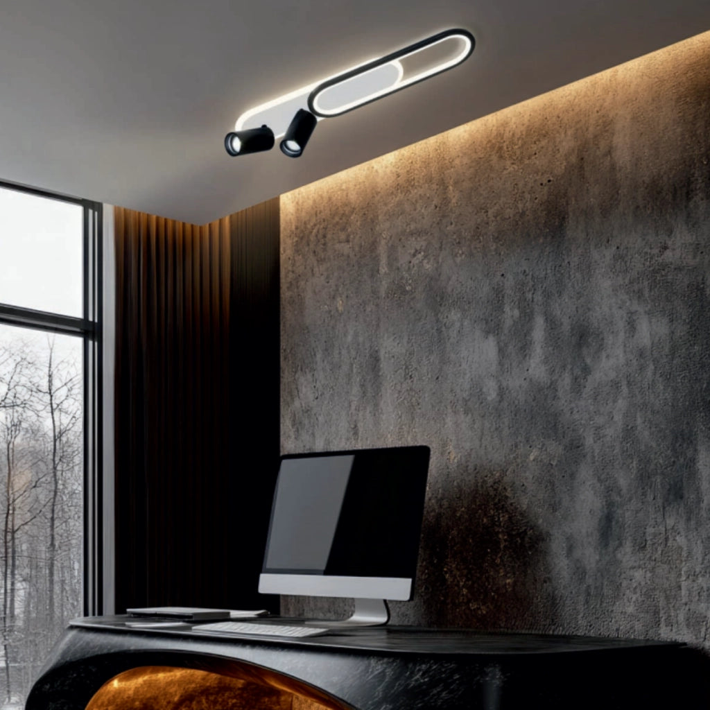 Plafoniera moderna bianca 2xGU10 + LED CCT 18W Parma LP
