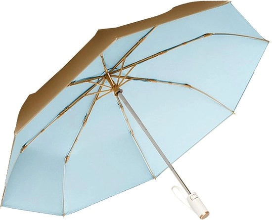 Parasole Automatico con Manico Ergonomico, Diametro 100 cm, Verniciatura Gialla Antimuffa, Protezione UV, per Uomo/Donna/Bambina