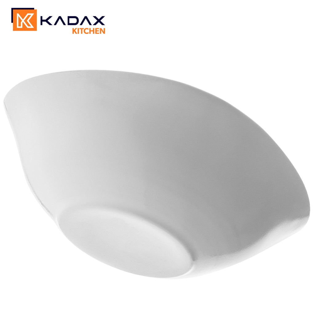 Ciotola in vetro KADAX per insalata, snack, insalata, 16 cm, ciotola per zuppa, bianca