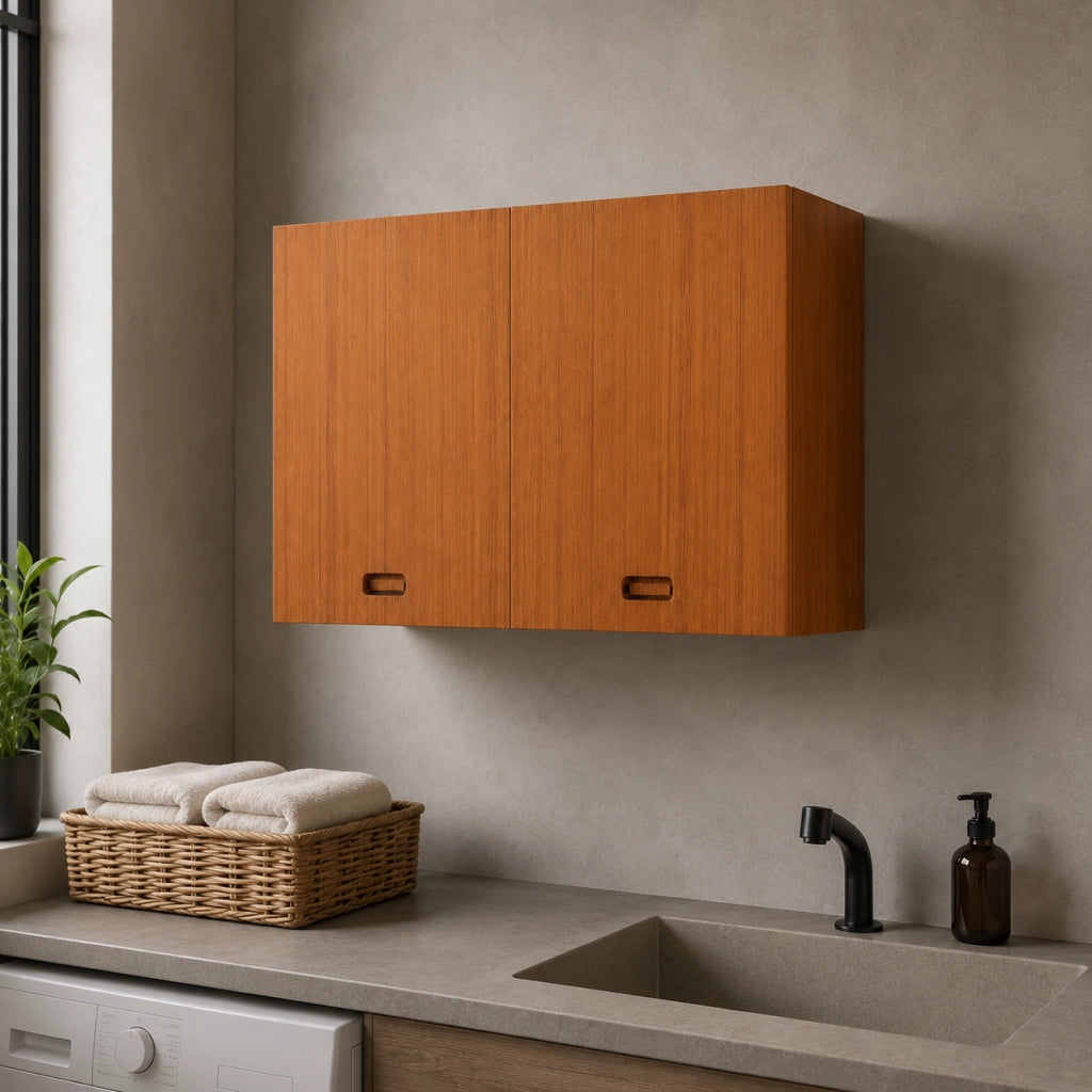 Pensile Teak M10 Mobiletto Cucina Legno 80x34x55 cm
