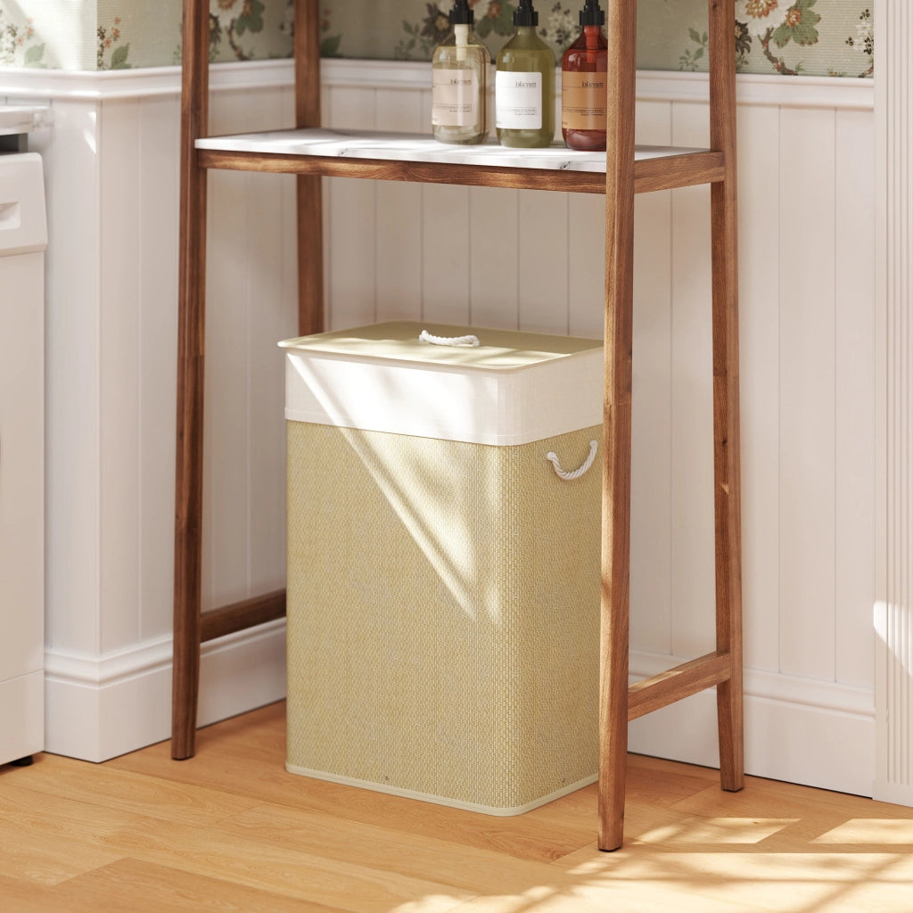 Cesto Ropa Sucia con Tapa 72L ¨C Zephmum ¨C Naturale 40x30x60 cm