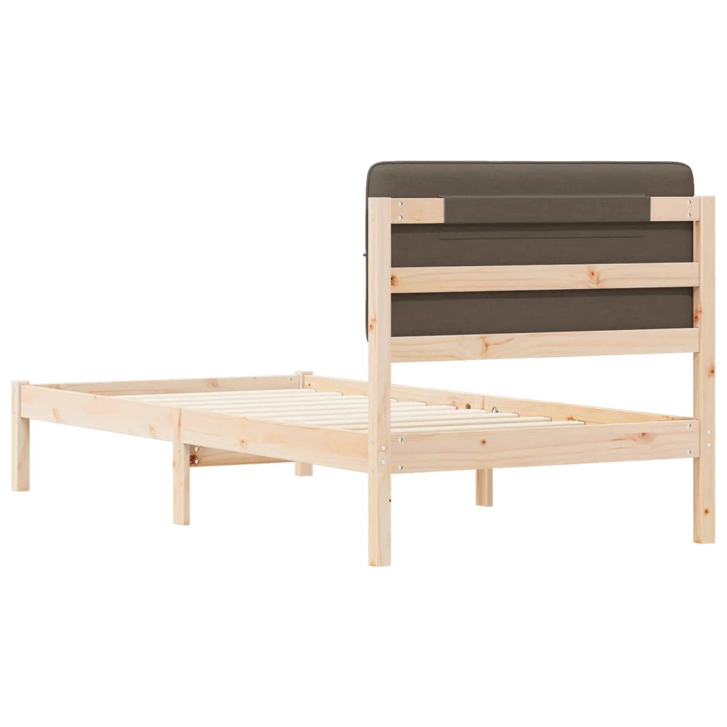 Letto con Testiera Rivestita Talpa 90 x 200 cm Pino massello 878007