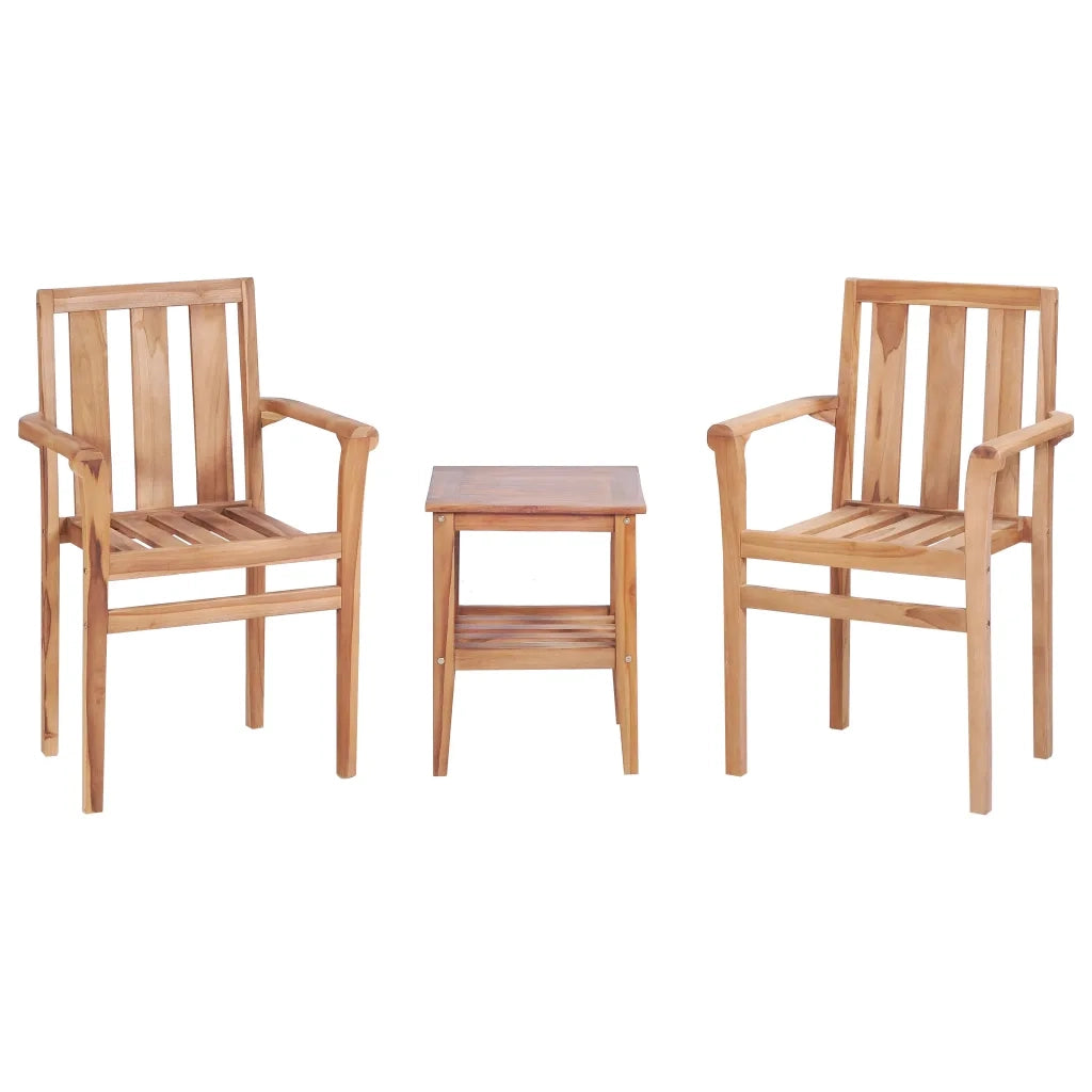 Set da Bistr¨° 3 pz | Set Salotto da Giardino in Legno Massello di Teak
