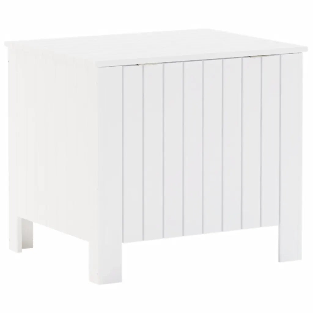 Contenitore con Coperchio RANA Bianco 60x49x54 cm Massello Pino