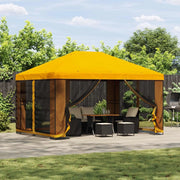 Gazebo 4 × 3 m Giallo Poliestere e Acciaio 190 gsm