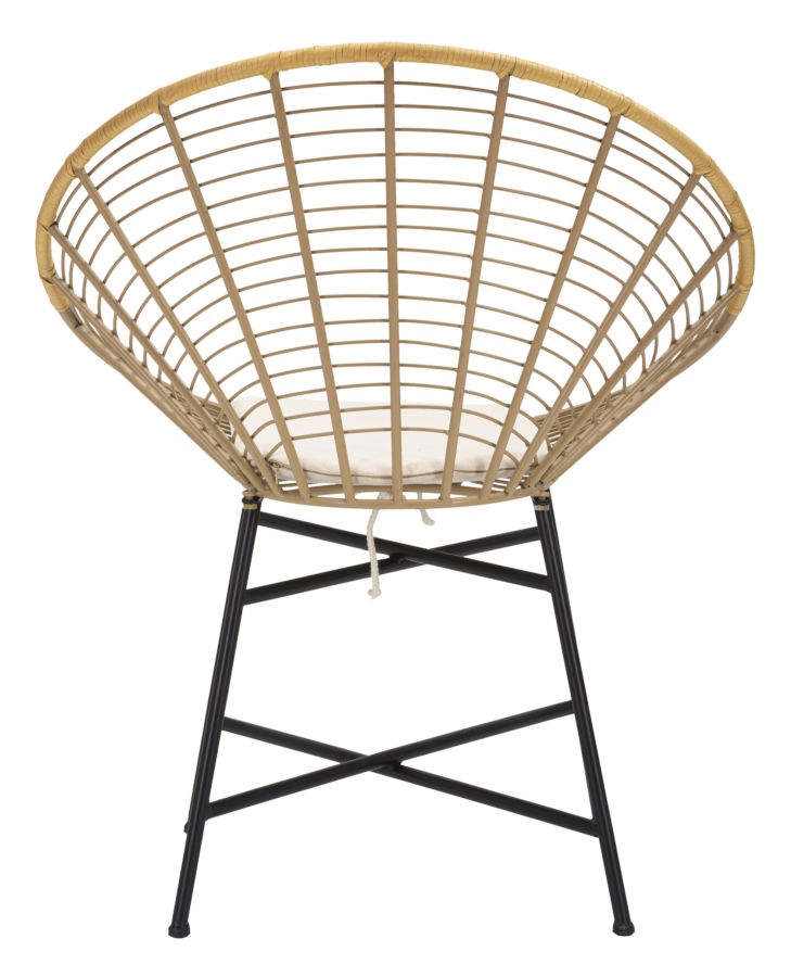 Sedia Panama Grid con Cuscino 72x56,5x88 cm in Ferro e Poliestere