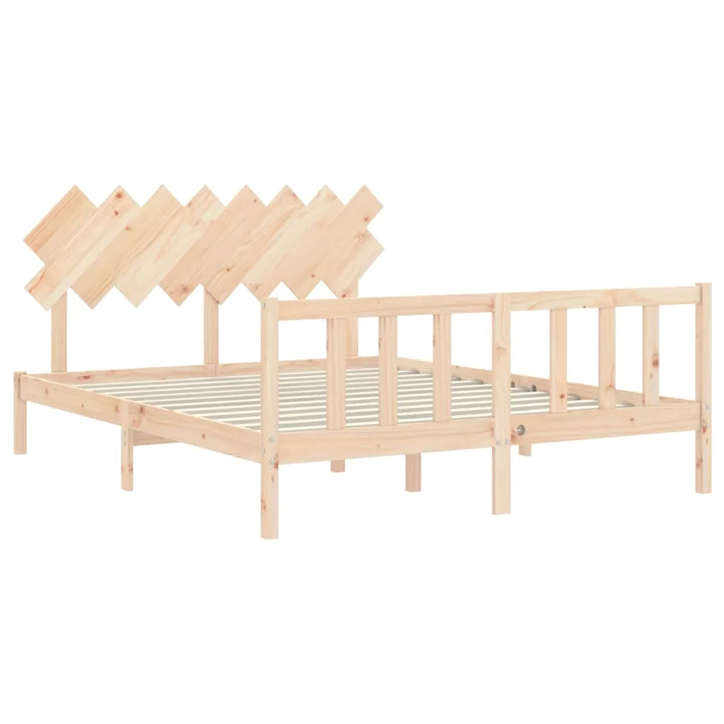Giroletto senza Materasso-Struttura Letto 160x200 cm in Legno Massello di Pino 736690