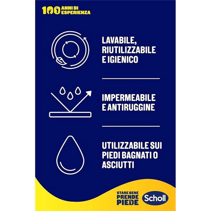 SCHOLL LIMA PER PIEDI CON CRISTALLI DI DIAMANTE A DOPPIA SUPERFICIE ABRASIVA PER CALLI 2 SUPERFICI IMPUGNATURA ANTISCIVOLO