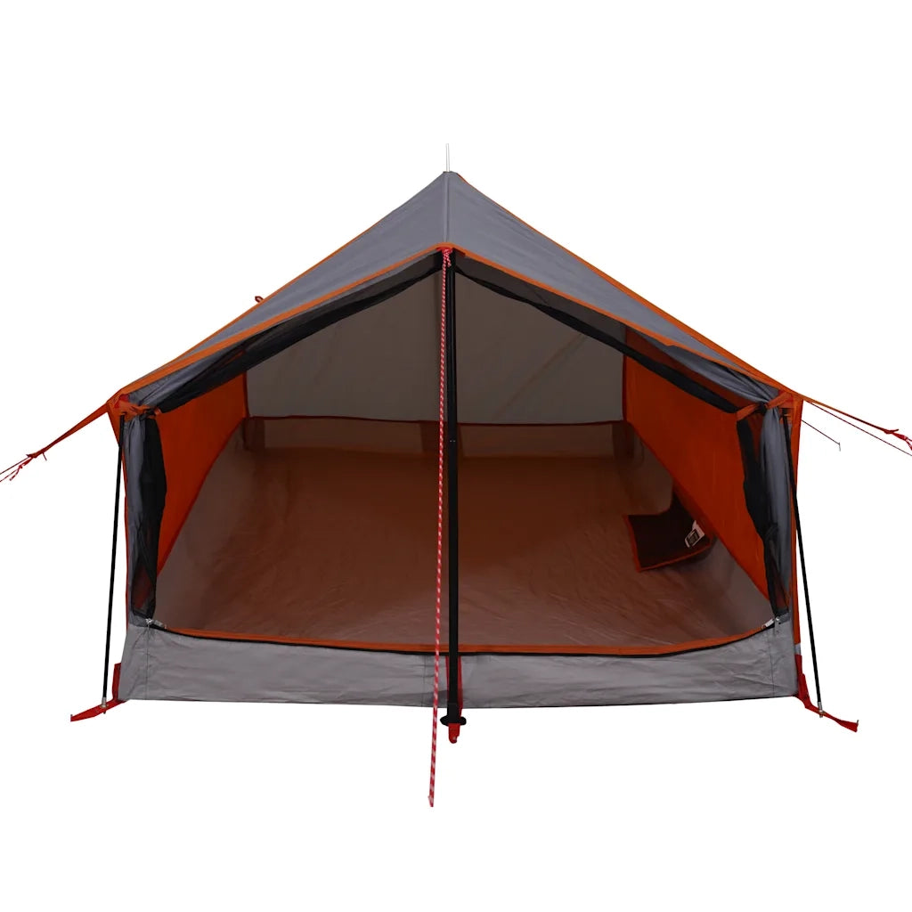 Tenda da Campeggio 2 Persone-Tenda per Escursionismo Grigio e Arancione Impermeabile 954145