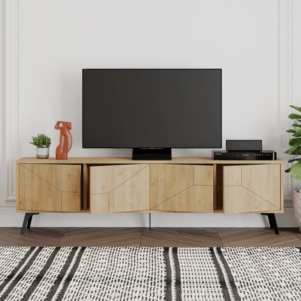 Porta TV in legno "Dune" - 180 x 29 x 50 cm - Beige