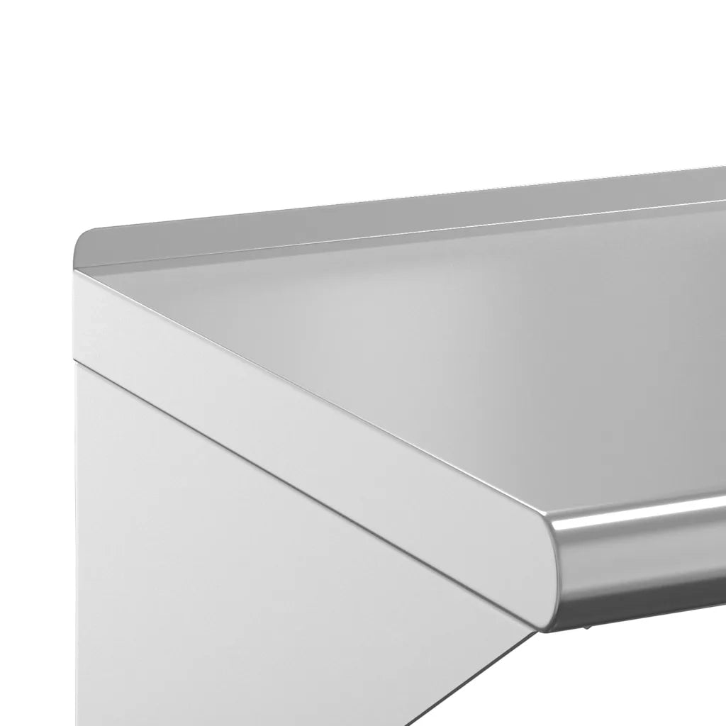 vidaXL Mensola a Muro 75x45x31 cm Argento in Acciaio Inossidabile