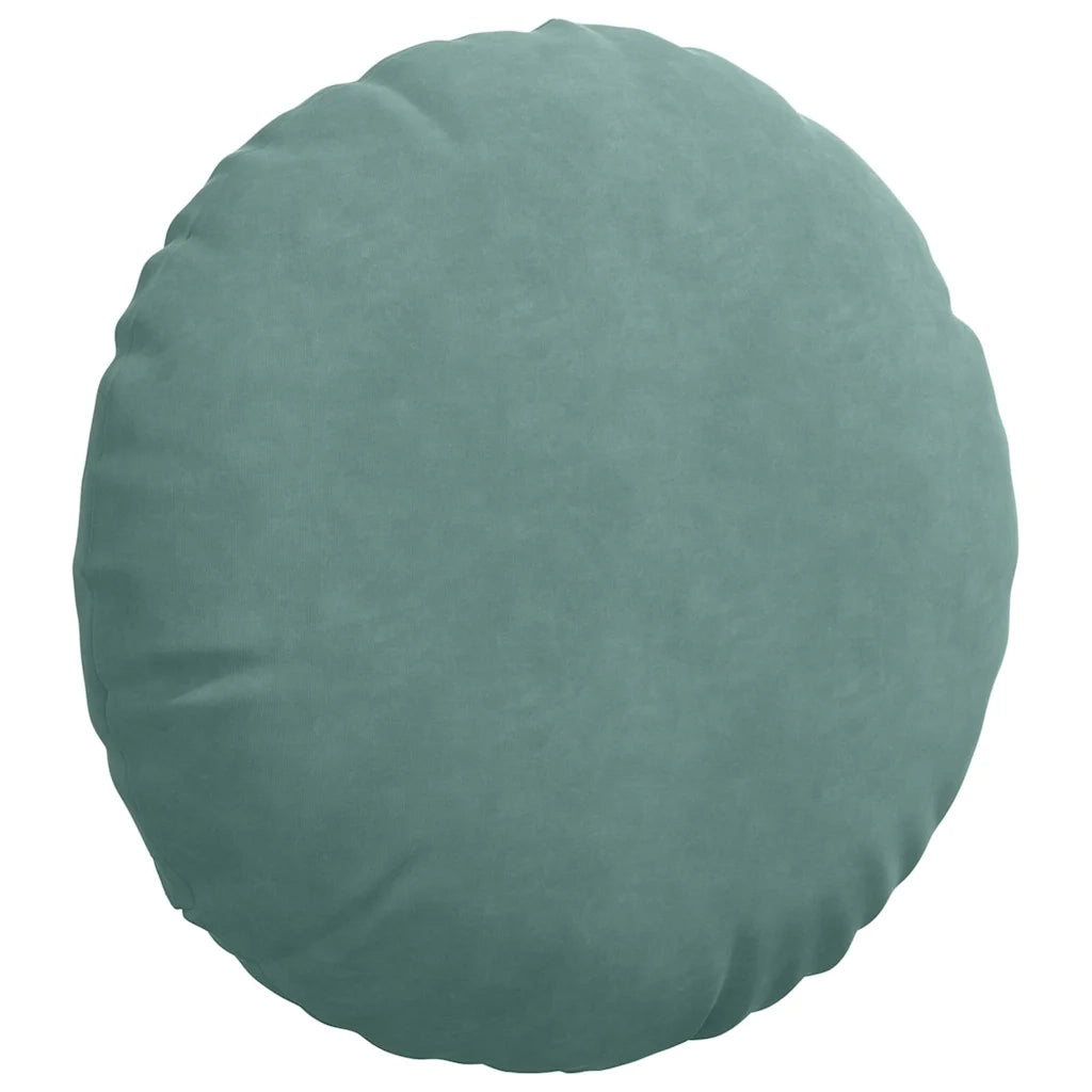 Cuscini per Seduta 2 pcs Verde Mare Ø50 x 19 cm Velluto