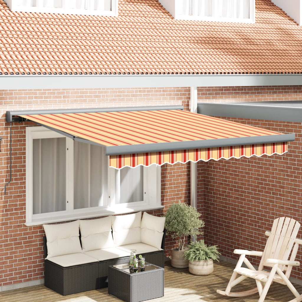 Tenda Retrattile Manuale - Gialla e Arancione 350x250 cm