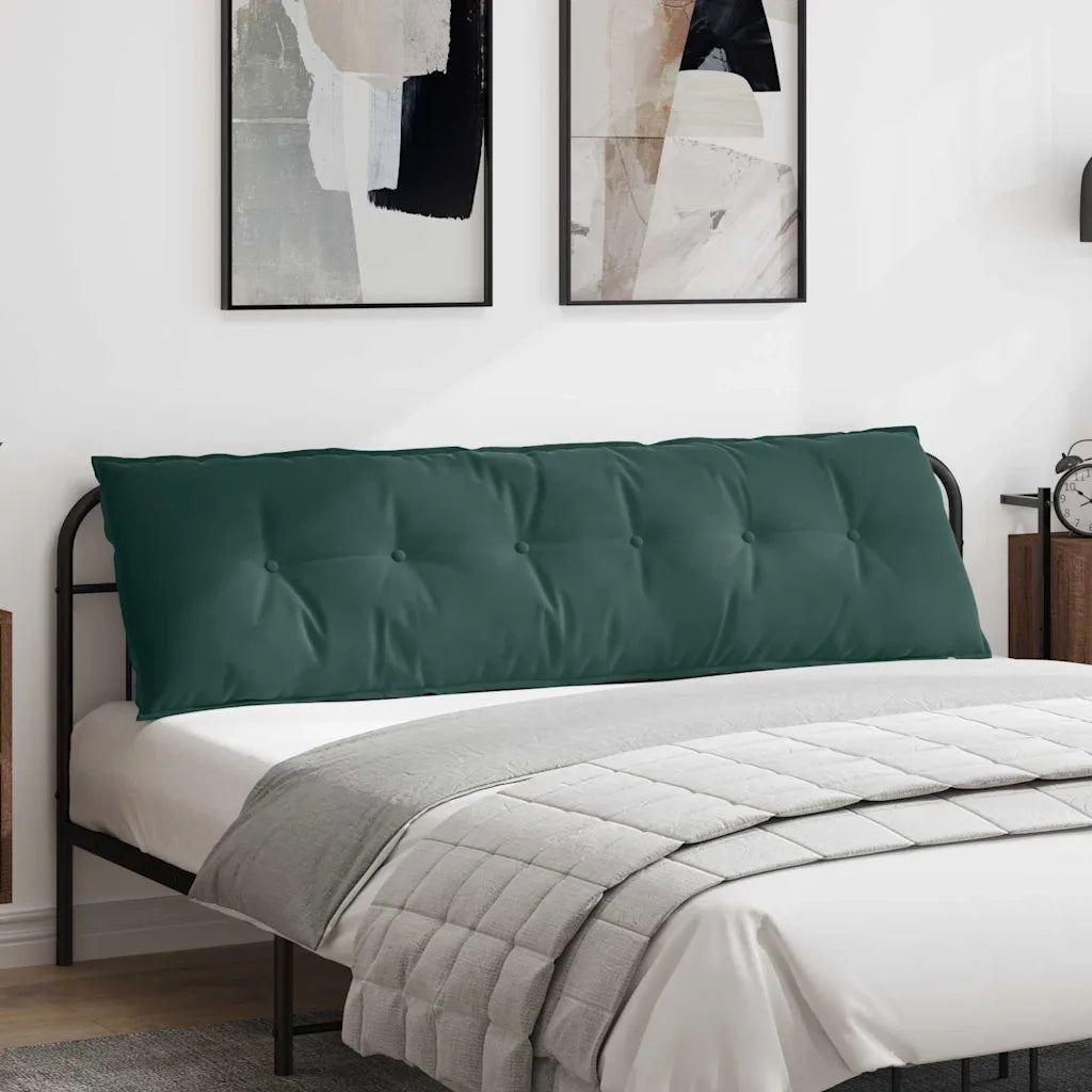 Cuscino per Schiena Verde Scuro 180 x 50 cm Tessuto in Cords