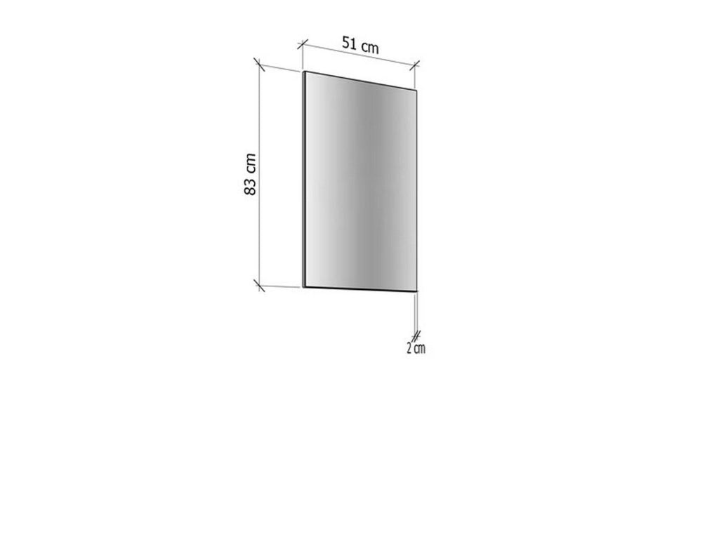 Cogne, Specchio kit Fissaggio a Muro Incluso, 51x83h cm Beige