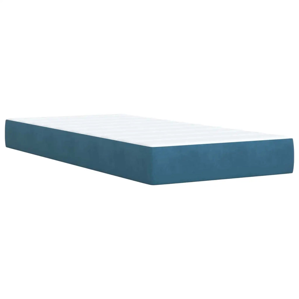 Letto box spring con materasso Blu 90 x 190 cm Velluto 3453051