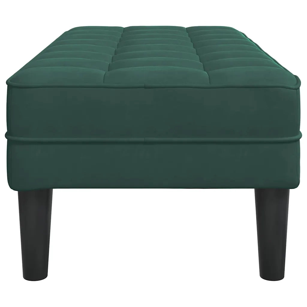 panchina con cuscino Verde Scuro 113 x 57 x 39 cm Velluto 42001949