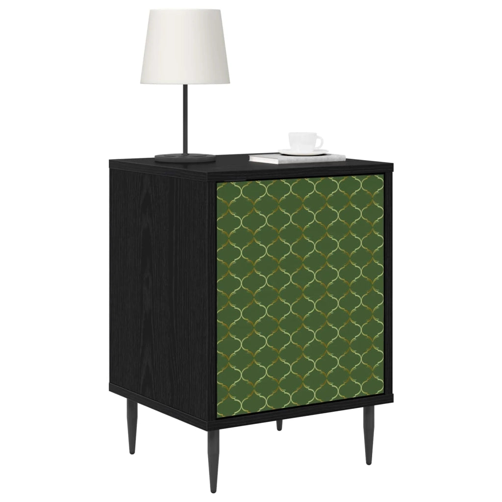 Armadio da Notte GELEEN 2 pz Rovere Nero 36 x 33 x 51 cm 8007234