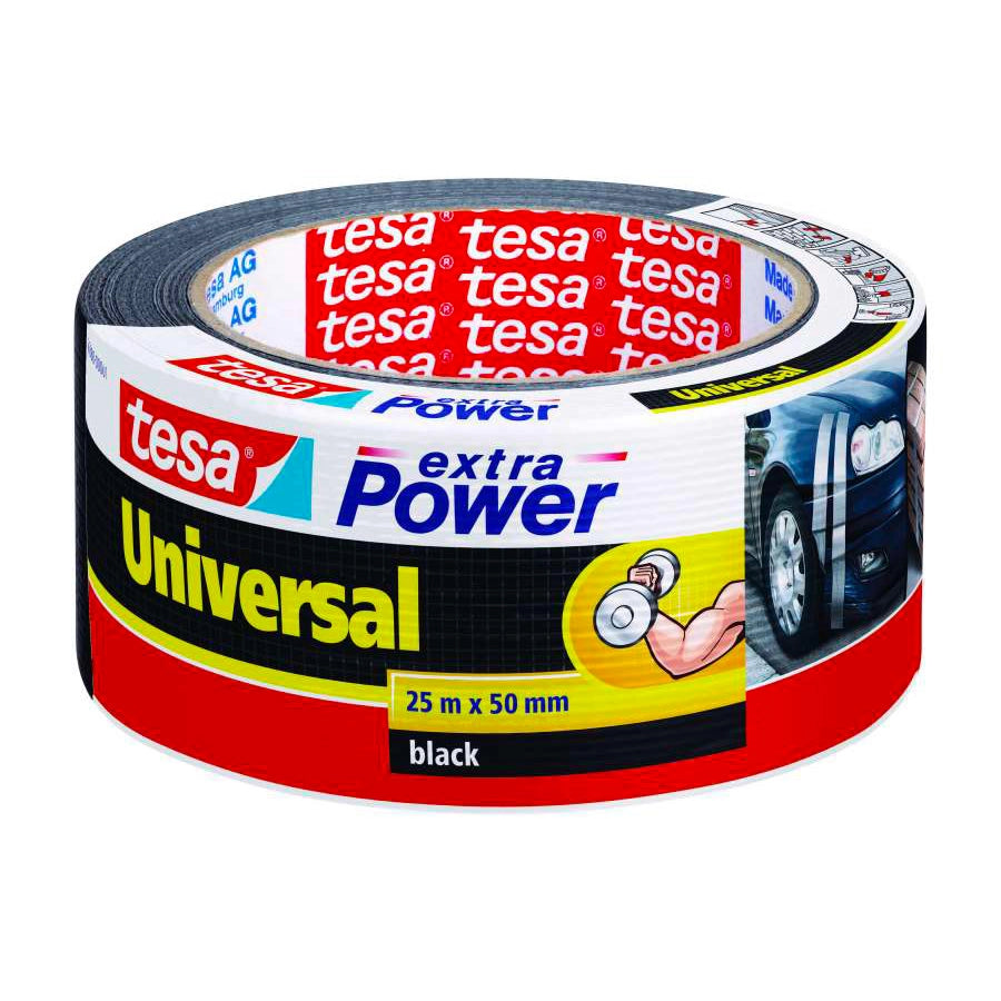 Nastro riparazioni nero Tesa 25 m x 50 mm