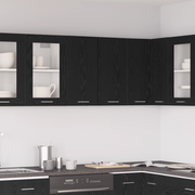 Armadio sospeso in rovere nero 60x31x60 cm realizzato in legno ingegnerizzato