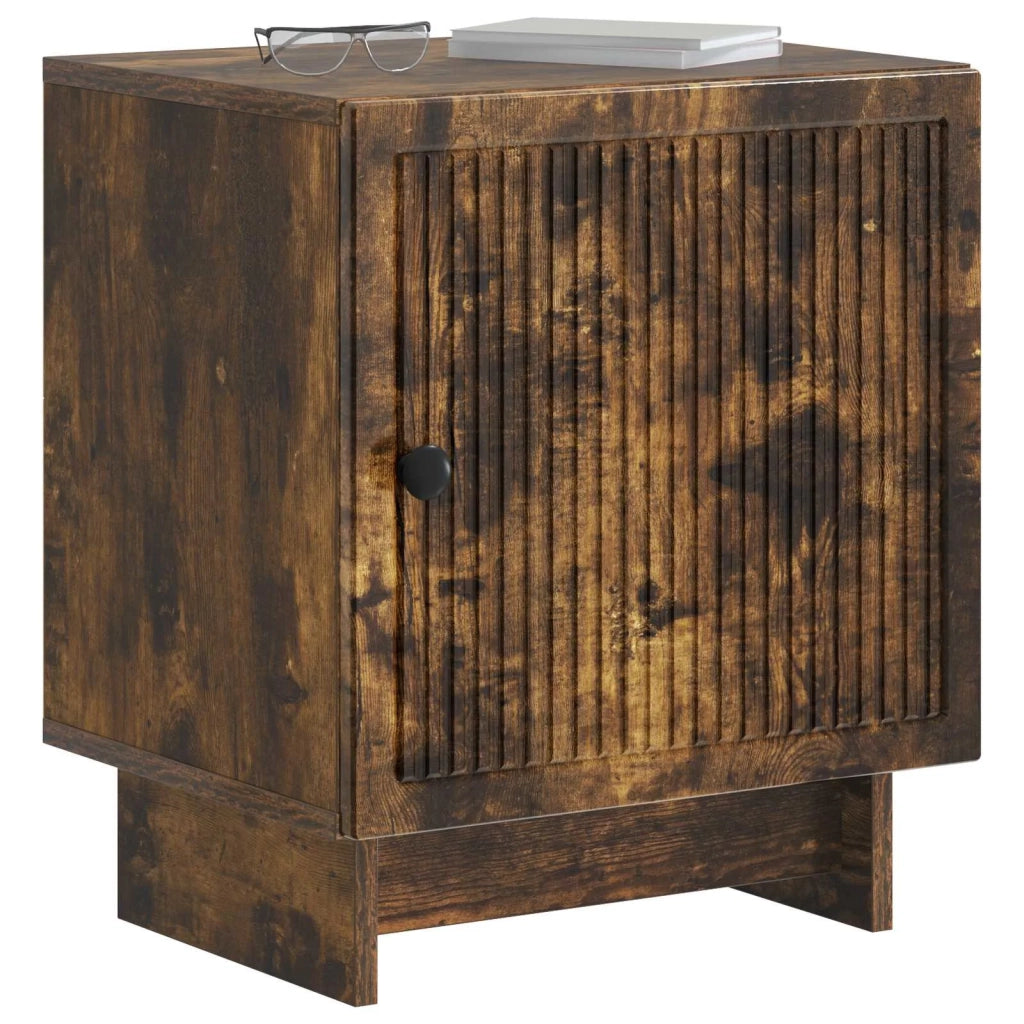 Set di 2 Comodini | Armadio da Notte | Mobiletto da notte Rovere Fumo 43 x 34,5 x 50 cm