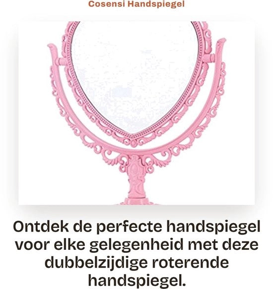 Specchio per trucco a due facce rotante - leggero - moderno - adatto a bambini