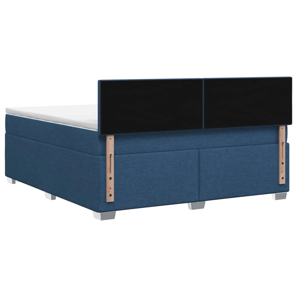 Letto box spring con materasso Blu 180 x 200 cm Tessuto 3450543