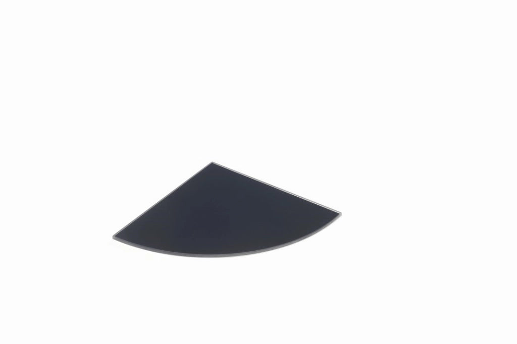 Mensola Vetro Nero Lucido Angolare 6X250X250 - Kimono