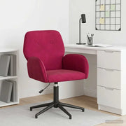 Sedia da scrivania girevole Rosso Vino 54 x 55 x 90 cm Velluto 42034348